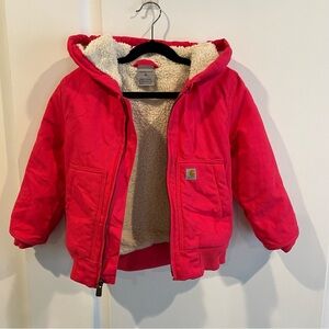 Kids pink carhartt jacket 4T